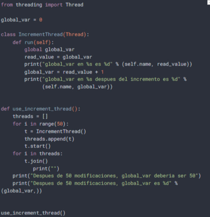 Ejemplo en Python- race condition