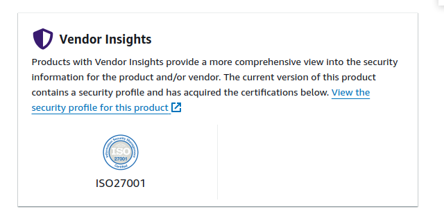 Certificado ISO 27.001 de Hackmetrix como Vendor Insight en AWS